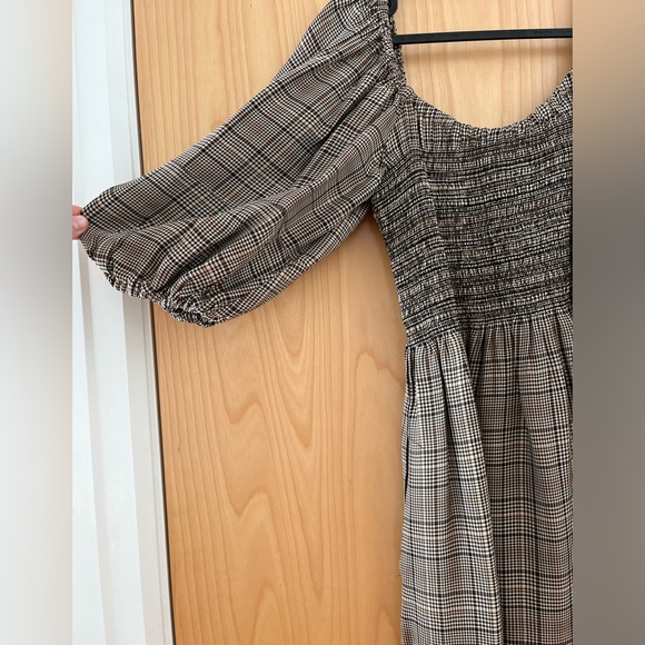 La Ligne dress in plaid with puff sleeves - Picture 2 of 7